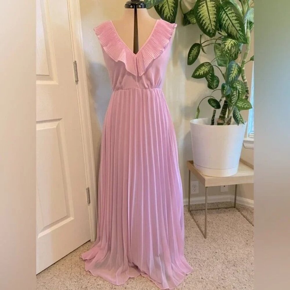 NWT; Leith Light Lavender Pleated Maxi Dress; Size: Small